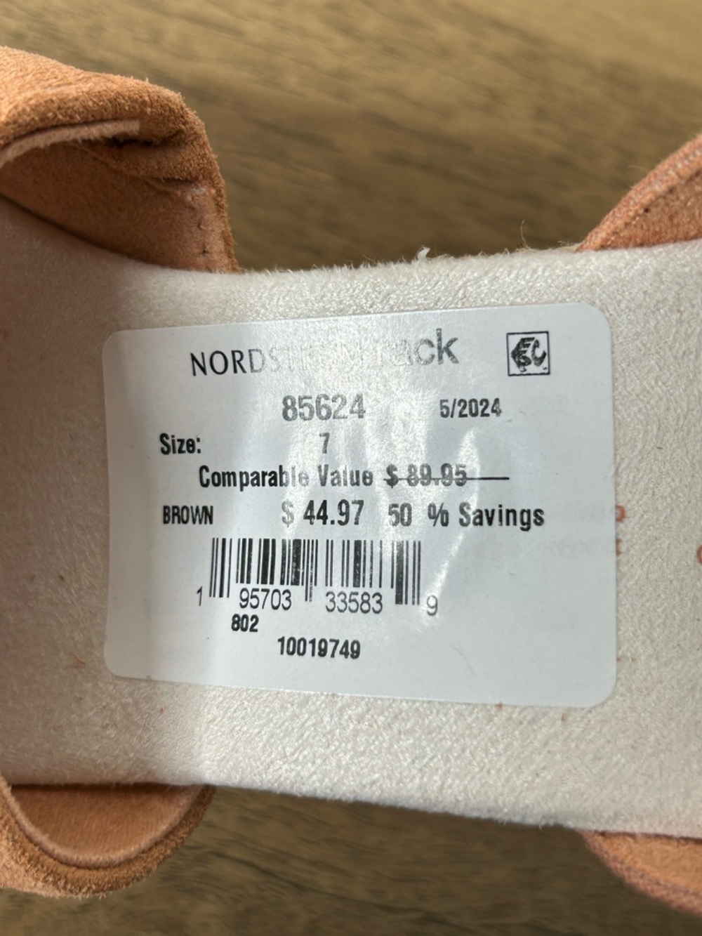 Tom's Marisol Sandal Wedges Sandy Beige Suede Size 7 NWT - Picture 9 of 11